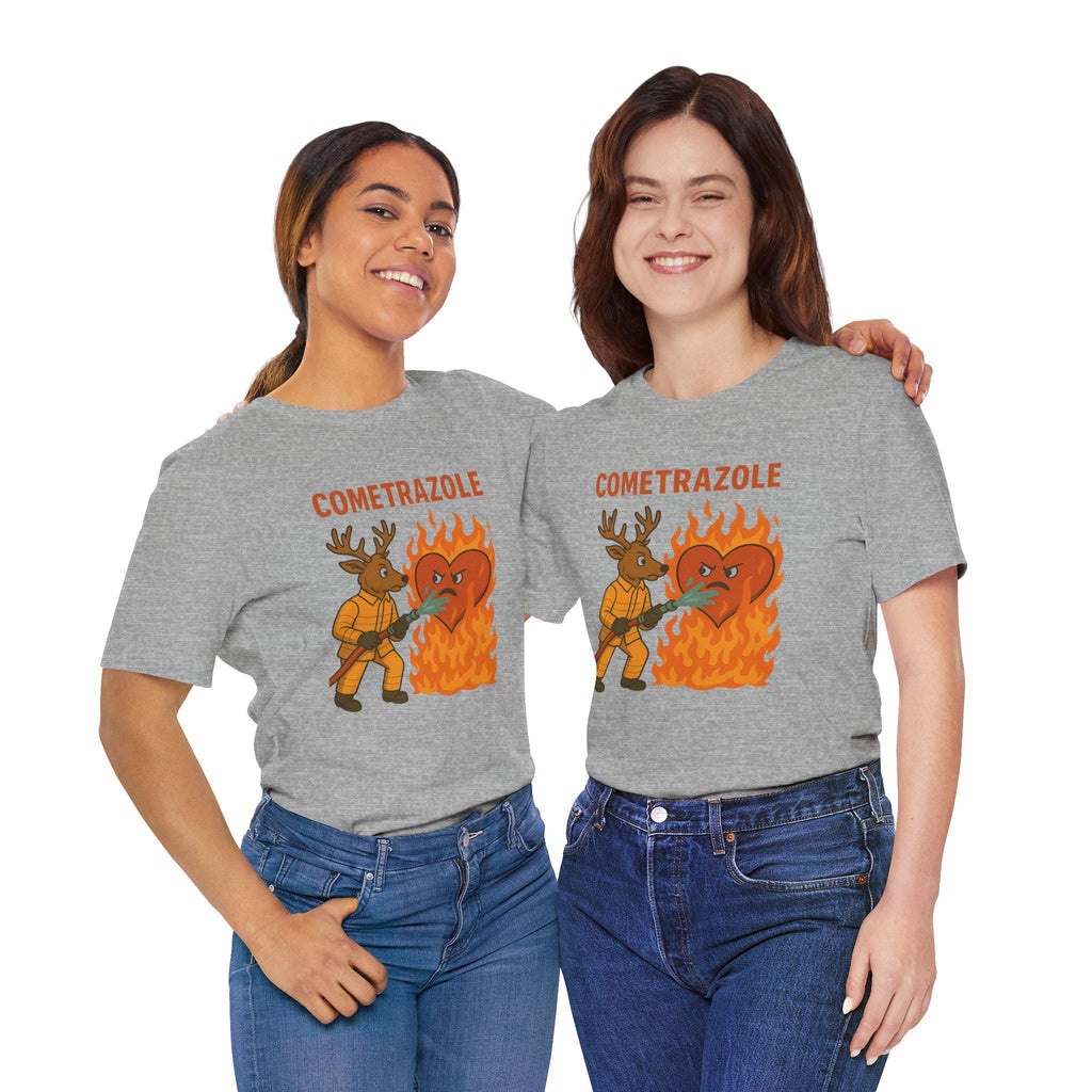 Cometrazole Fighting Flaming Heart T-Shirt | Funny Rescue PPI's