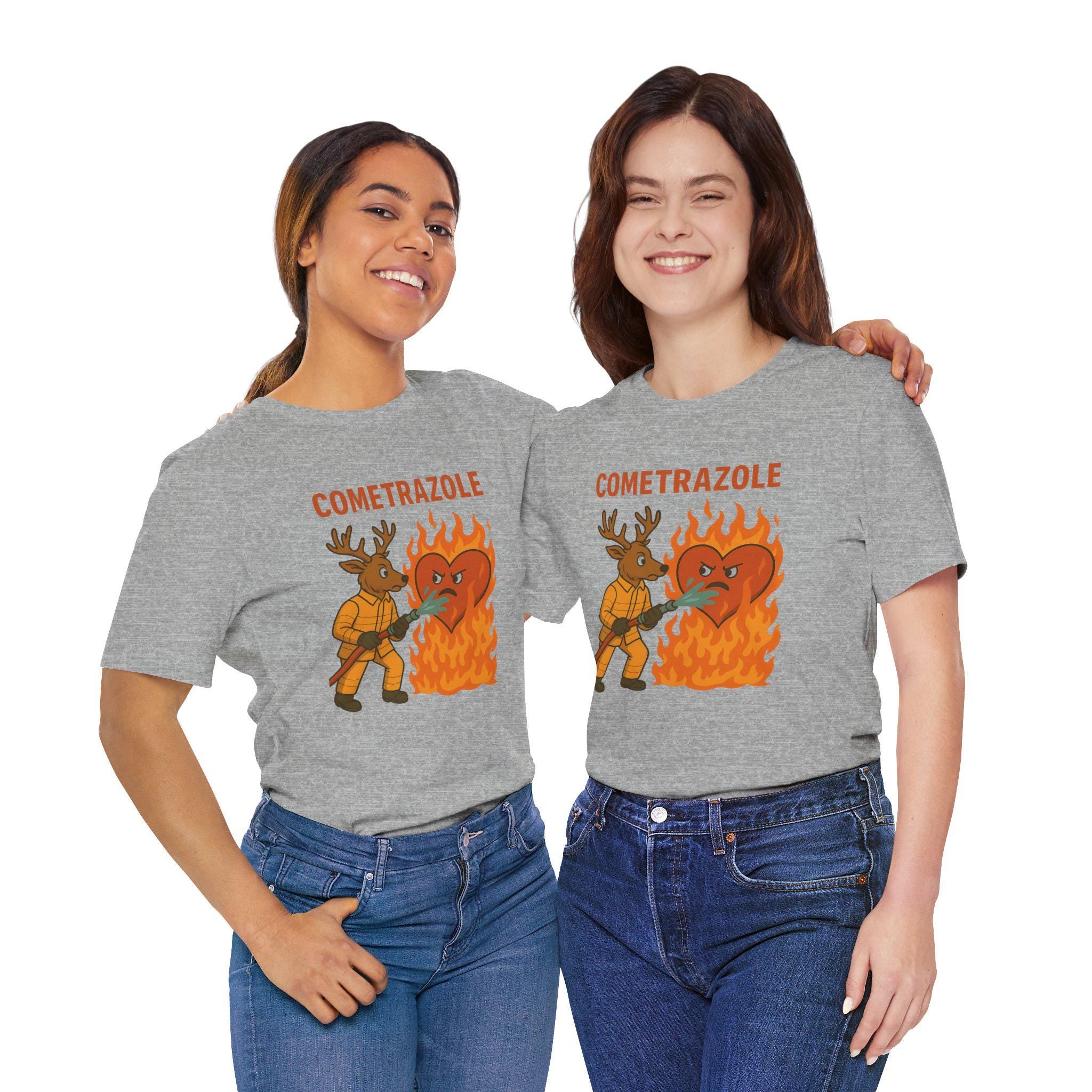 Cometrazole Fighting Flaming Heart T-Shirt | Funny Rescue PPI's