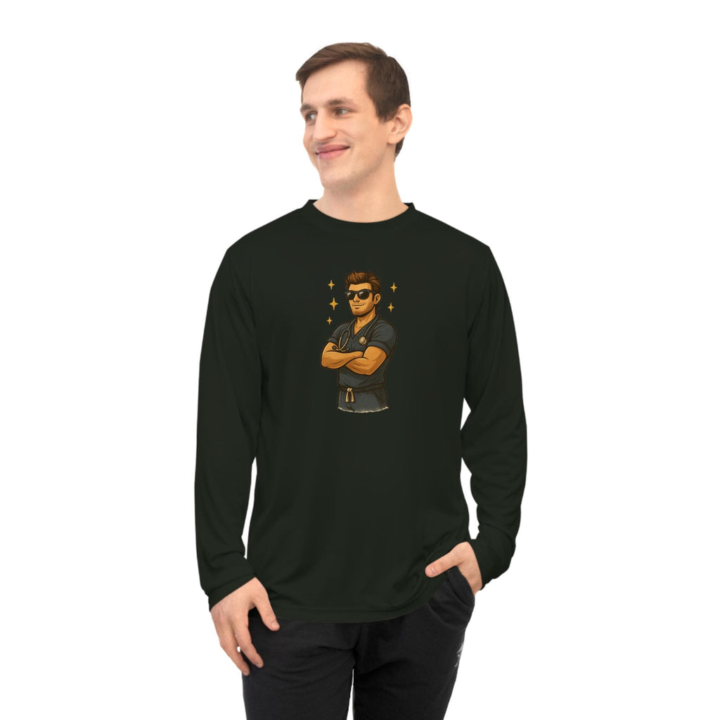 Male Nurse Long Sleeve Shirt | Cartoon Nurse Arms Crossed