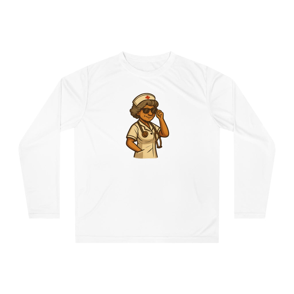 Retro Nurse Long Sleeve Shirt | Medical Cartoon Tee