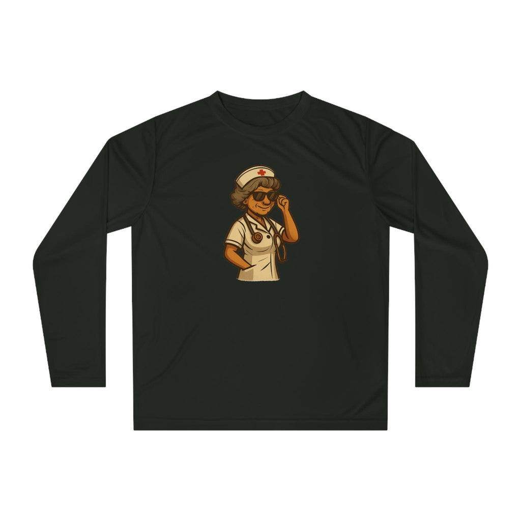 Retro Nurse Long Sleeve Shirt | Medical Cartoon Tee
