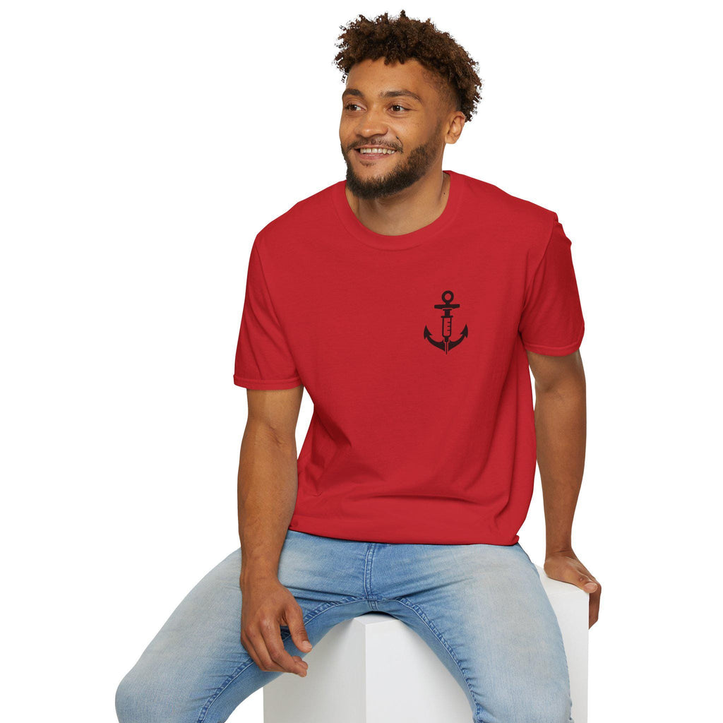 Nautical Anchor Nurse T-Shirt | Minimal Beach Tee
