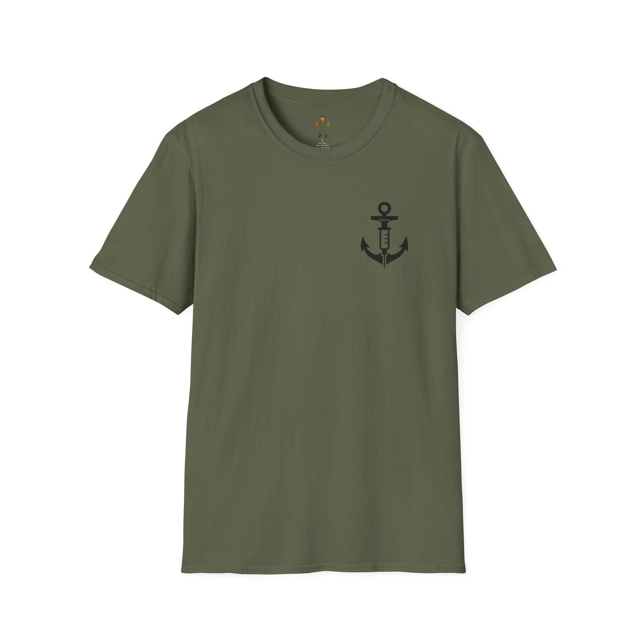 Nautical Anchor Nurse T-Shirt | Minimal Beach Tee