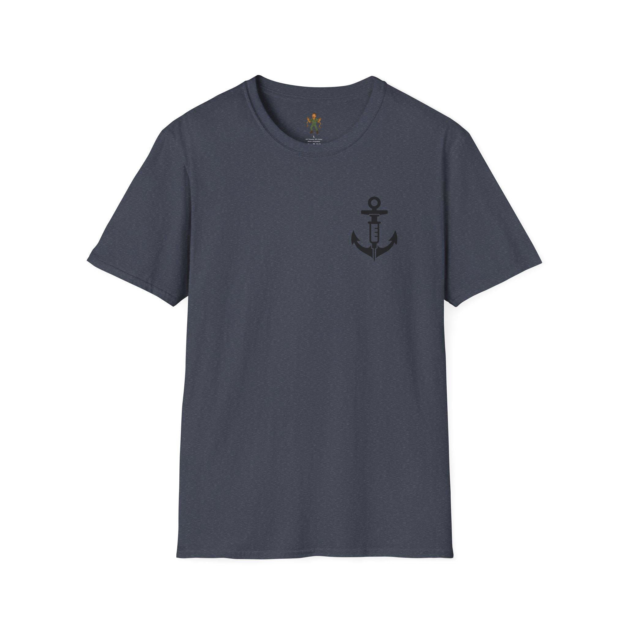 Nautical Anchor Nurse T-Shirt | Minimal Beach Tee