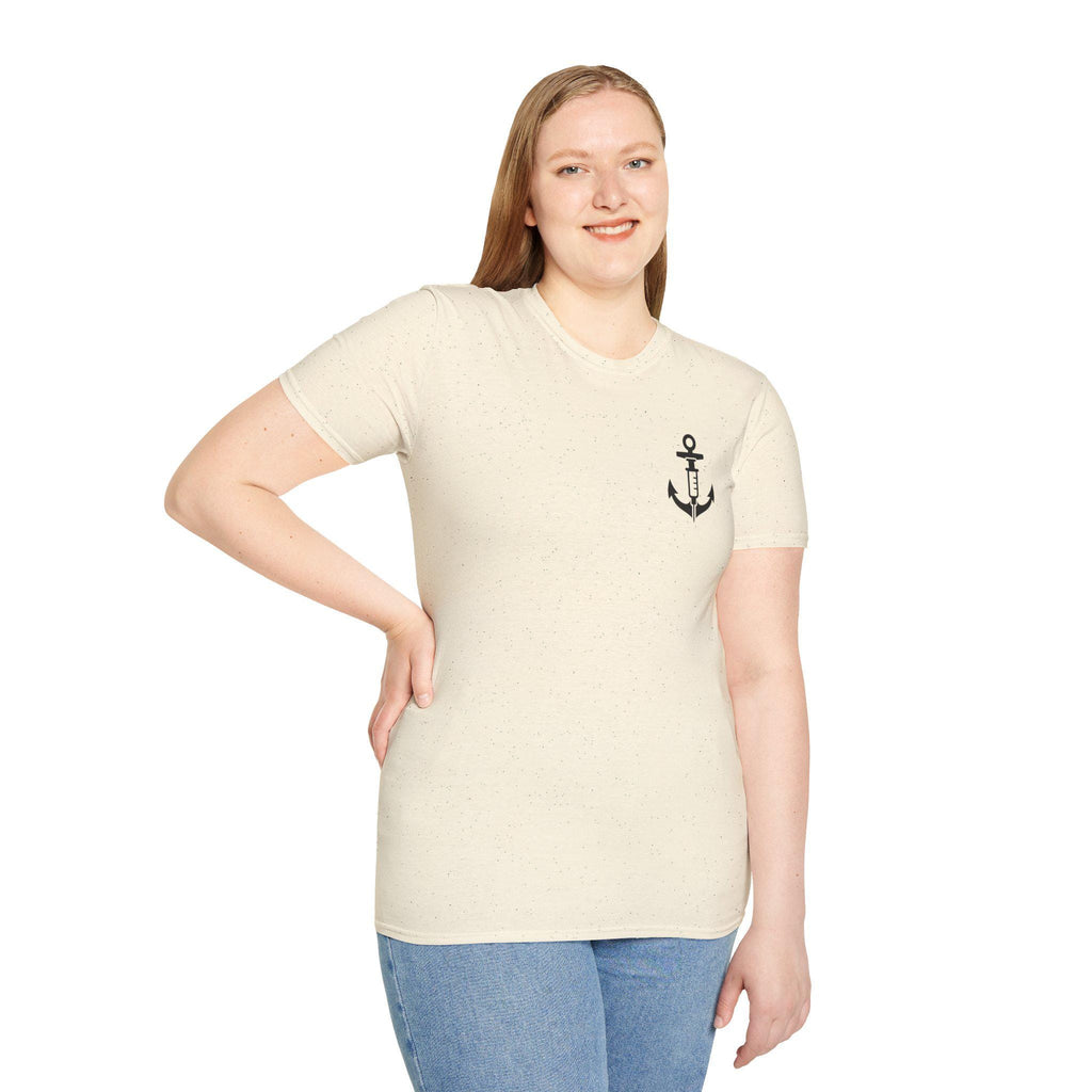 Nautical Anchor Nurse T-Shirt | Minimal Beach Tee