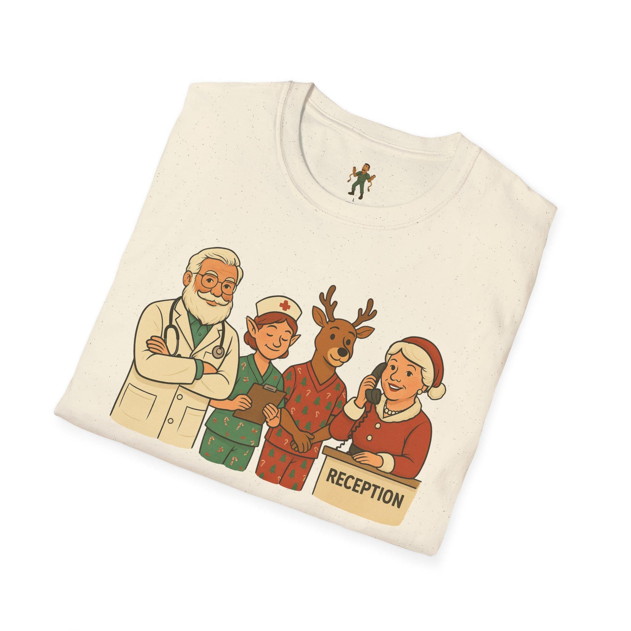 Hospital Christmas Crew T-Shirt | Healthcare Holiday Scene