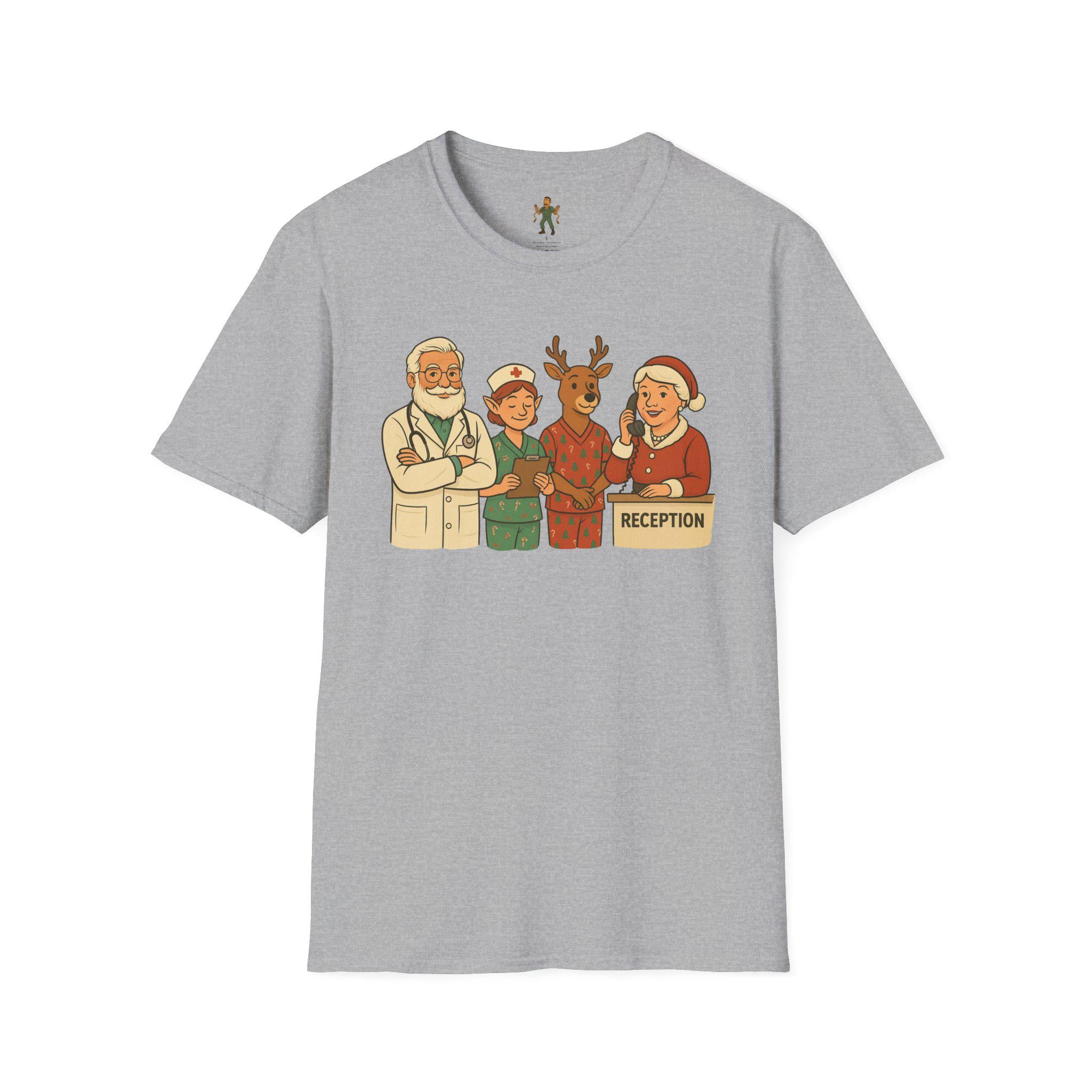 Hospital Christmas Crew T-Shirt | Healthcare Holiday Scene