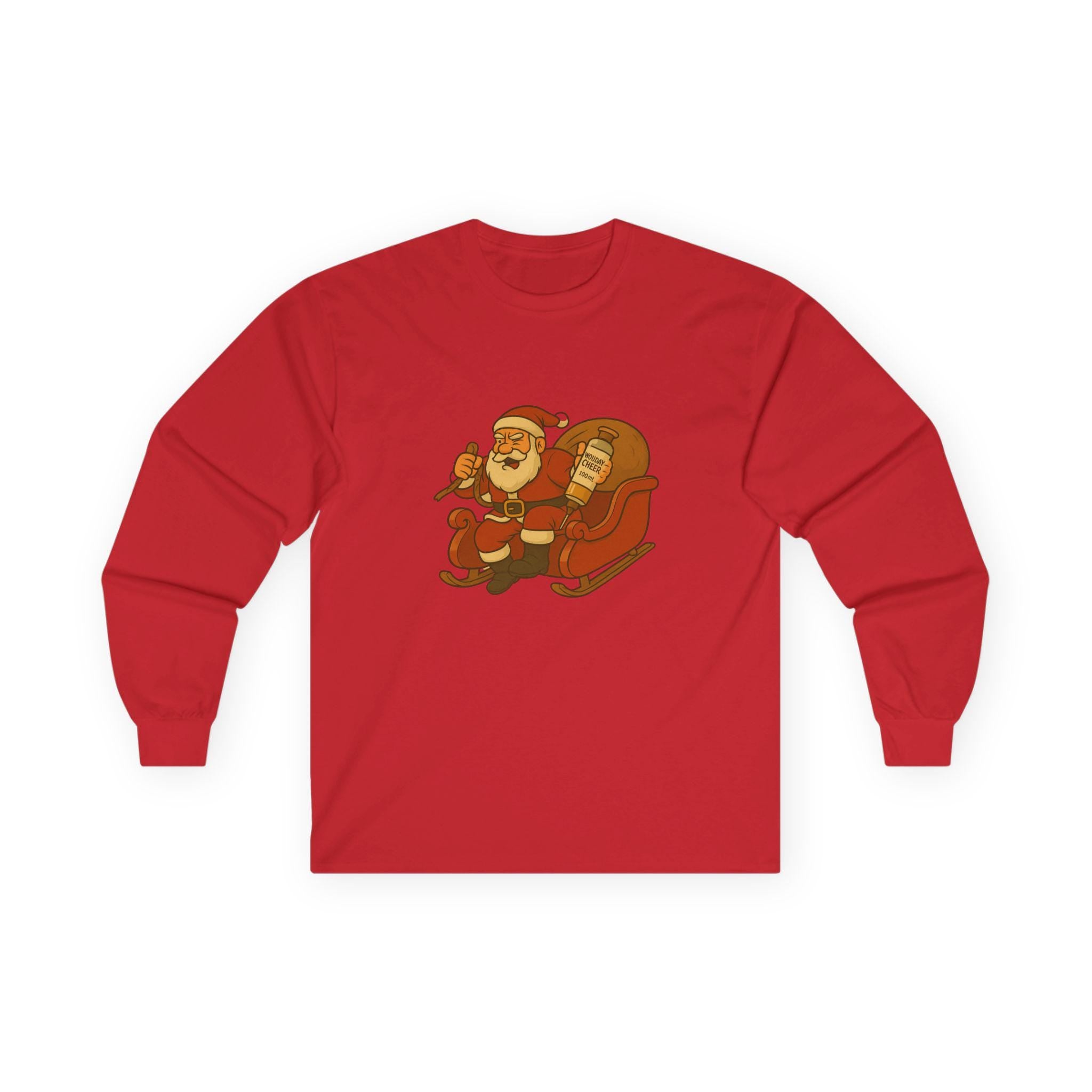 100 mL Holiday Cheer Long Sleeve Tee | Retro Christmas Illustration