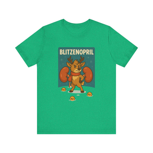 Blitzenopril Protecting Kidneys T-Shirt | Funny Holiday Cartoon Tee