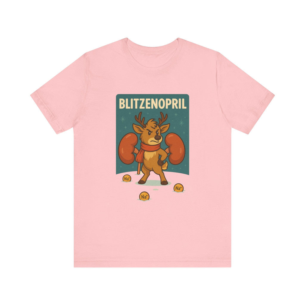 Blitzenopril Protecting Kidneys T-Shirt | Funny Holiday Cartoon Tee
