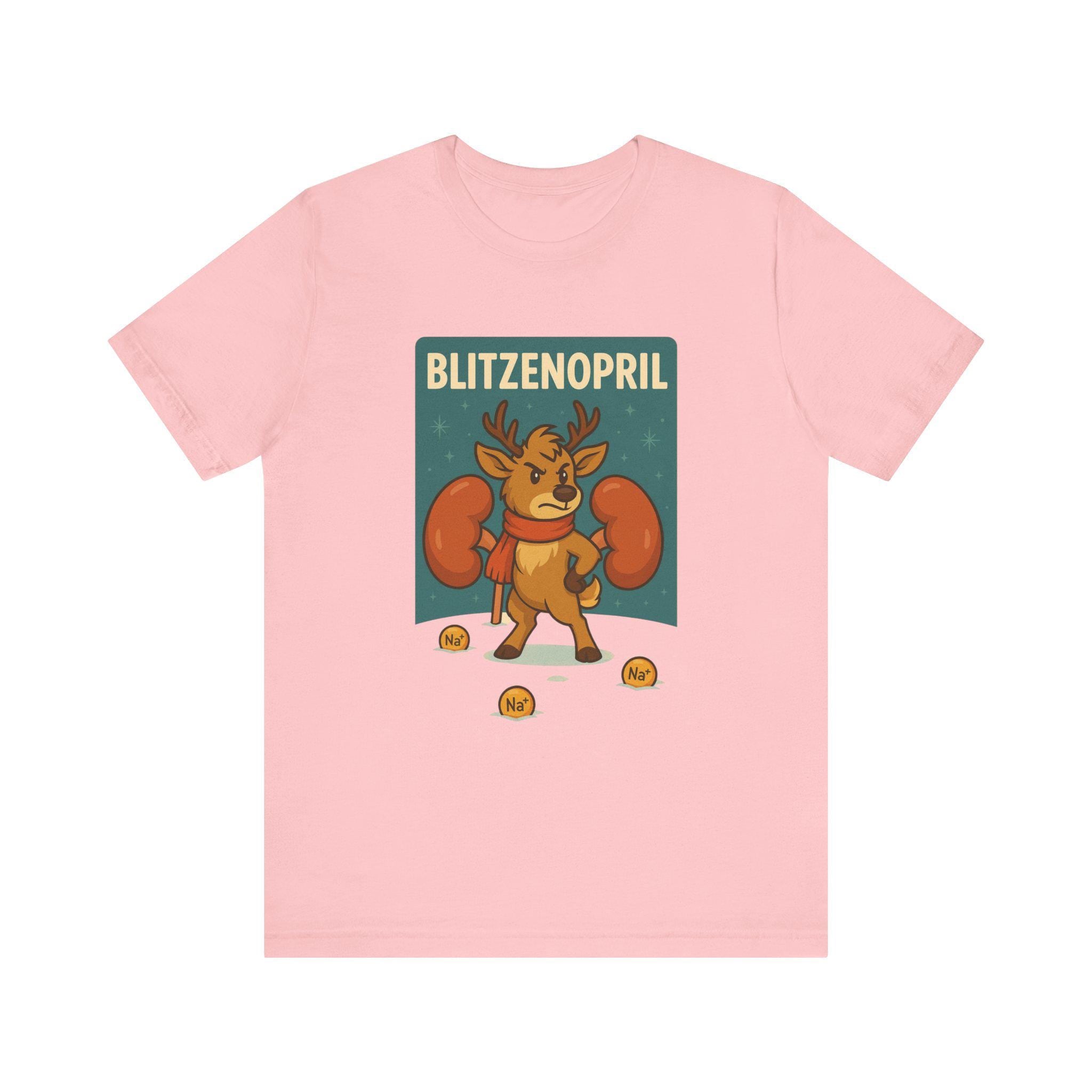 Blitzenopril Protecting Kidneys T-Shirt | Funny Holiday Cartoon Tee