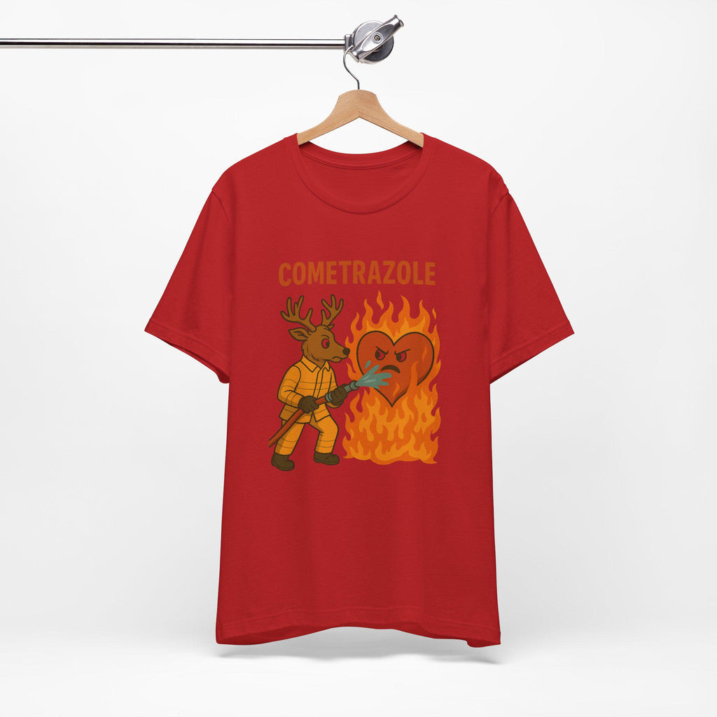 Cometrazole Fighting Flaming Heart T-Shirt | Funny Rescue PPI's