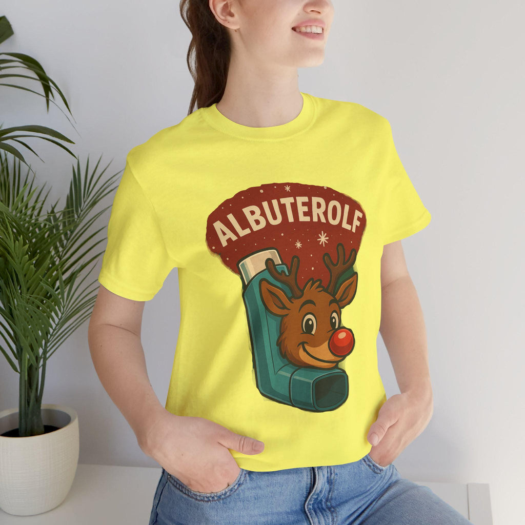 Albuterolf Reindeer Tee | Respiratory Therapy Cartoon