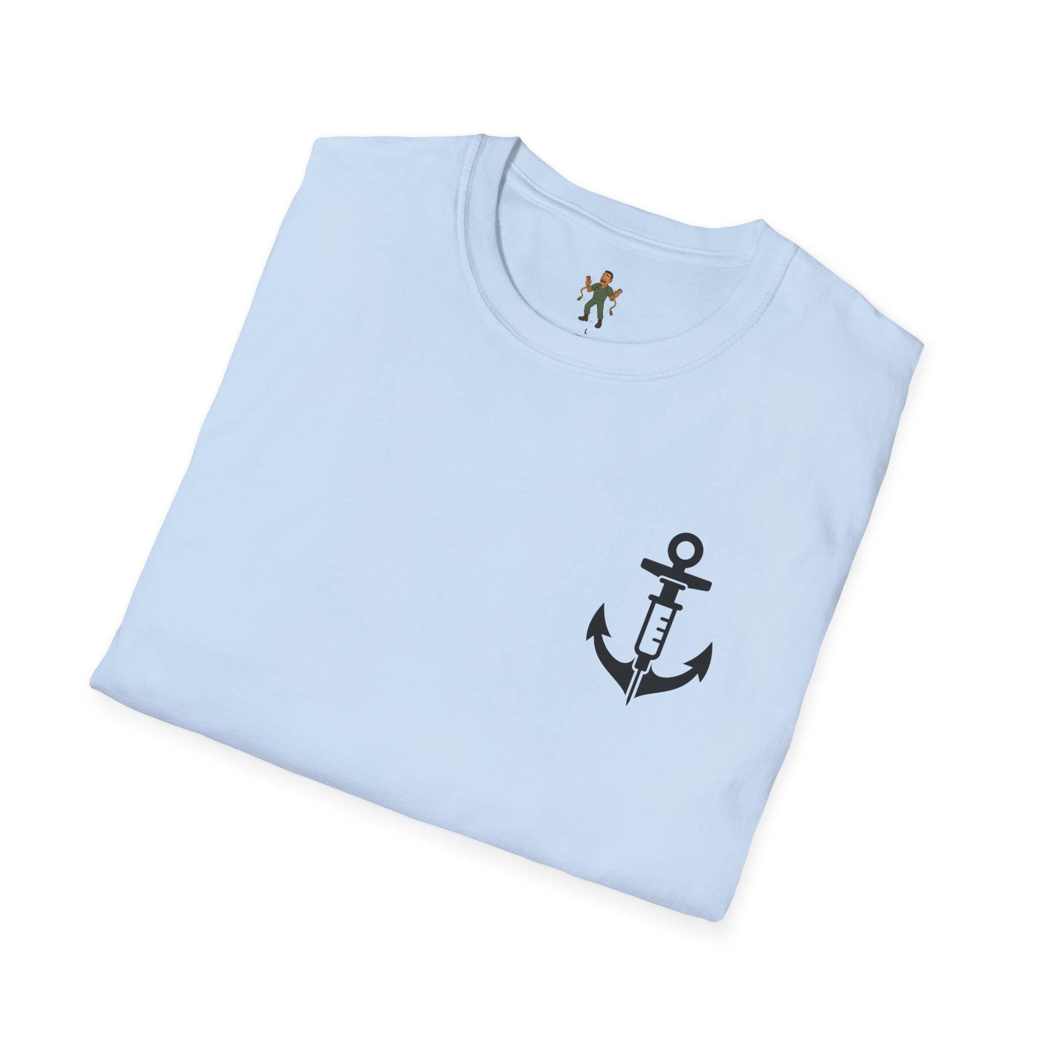 Nautical Anchor Nurse T-Shirt | Minimal Beach Tee
