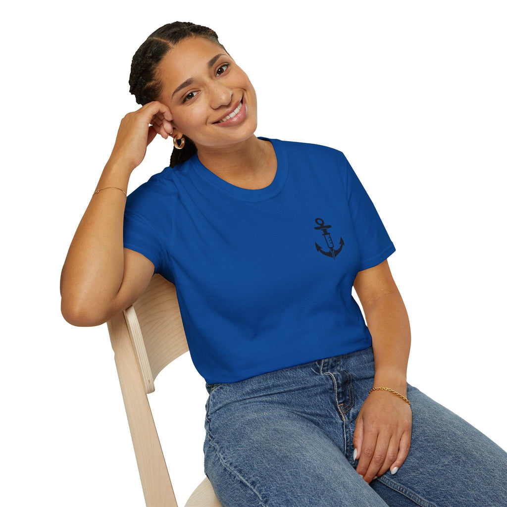 Nautical Anchor Nurse T-Shirt | Minimal Beach Tee