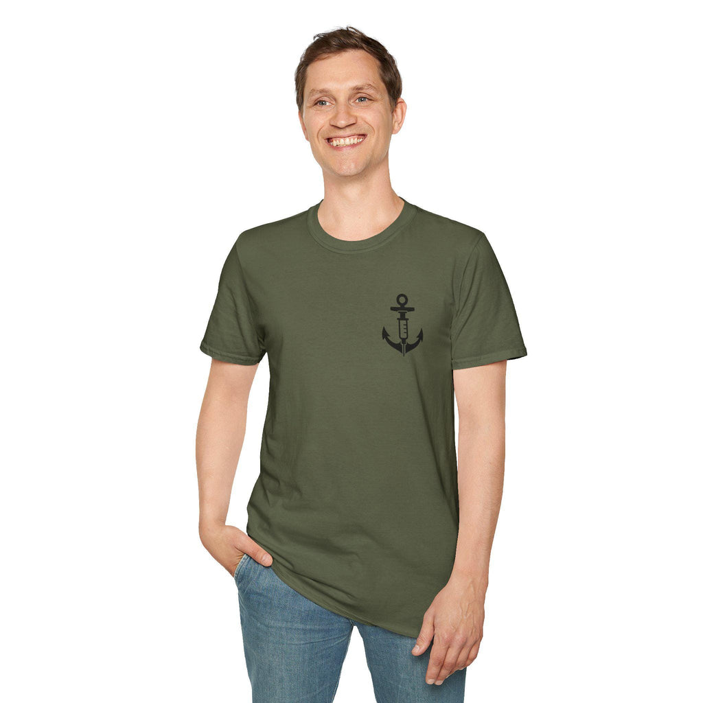 Nautical Anchor Nurse T-Shirt | Minimal Beach Tee