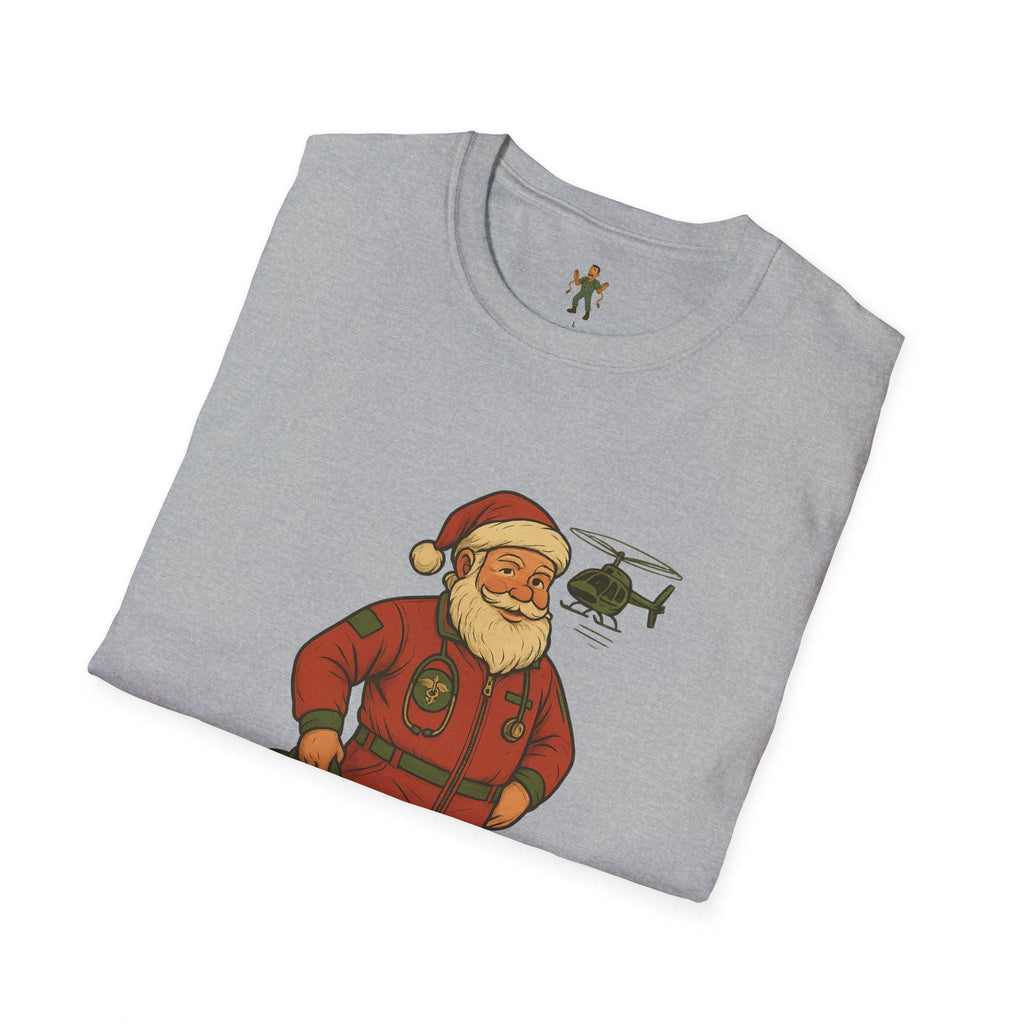 Santa Flight Nurse T-Shirt | Retro Medical Santa Tee