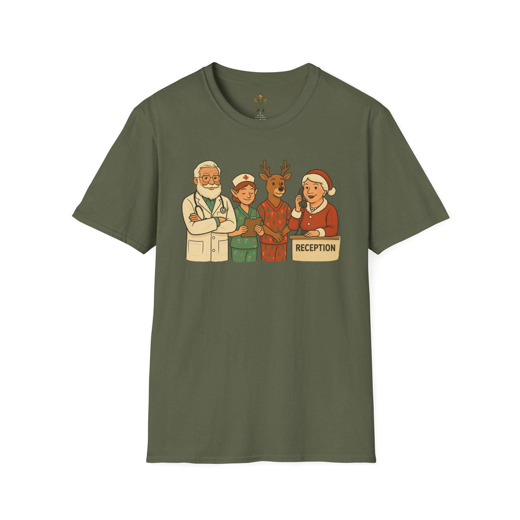 Hospital Christmas Crew T-Shirt | Healthcare Holiday Scene