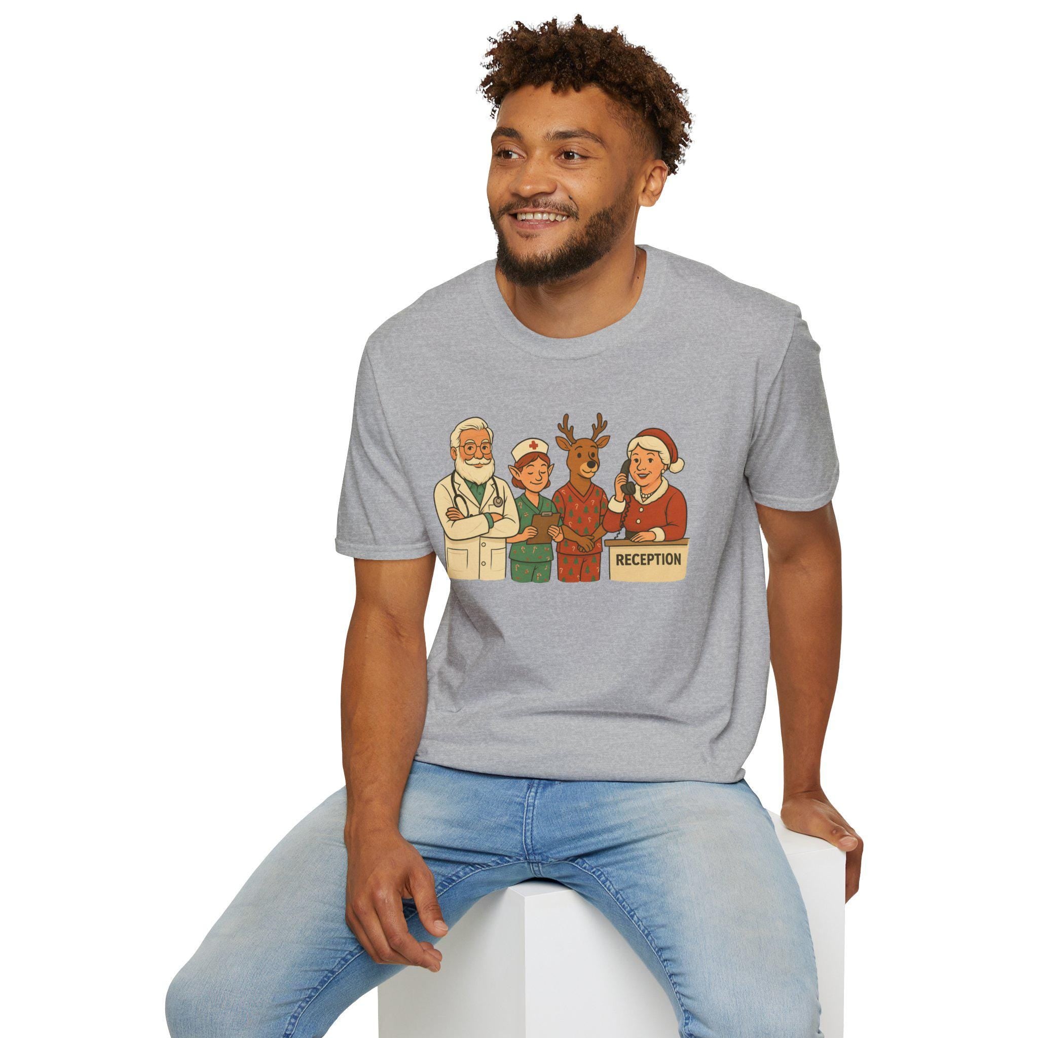 Hospital Christmas Crew T-Shirt | Healthcare Holiday Scene